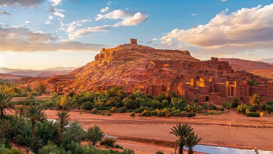Architecture en terre d’Aït-Ben-Haddou dans le Sud marocain